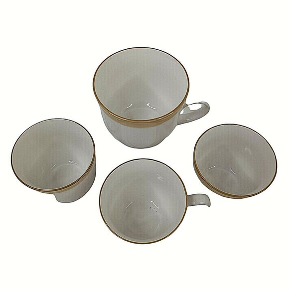 Vintage Coffee Cups Johann Haviland Crowning Fashion Golden Band Lot of 4 - Picture 2 of 5